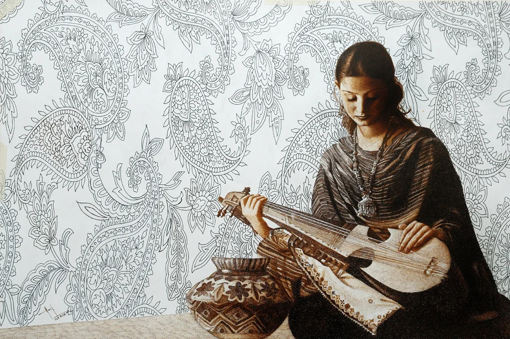 Regular pen and ink artwork by Asif Ghayaz